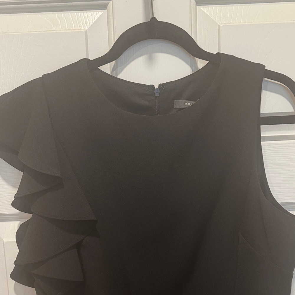 Julian Jordan Black Ruffle Sleeve Dress